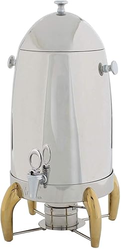 Winco Urnas de café Virtuoso 905A con patas doradas, 5 galones