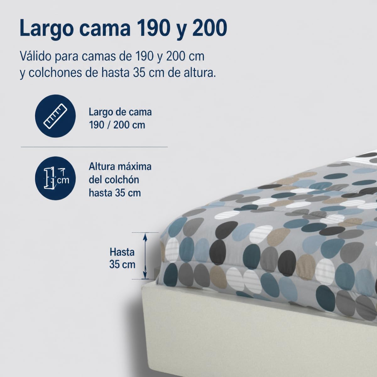 Lanovenanube Edredón Ajustable Vilma Gris Cama 120, 100% Microfibra 250g | Tacto melocotón, ajuste al colchón y uso para épocas de frío. Largo 190/200 cm. Fabricado en España. No incluye cojines