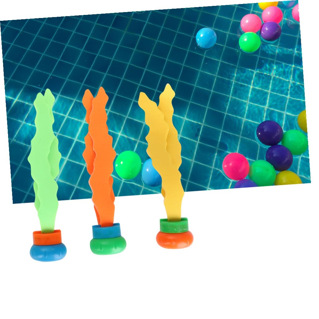 GALPADA Jouets de Plongée pour Garçon et Filles Couleur Aléatoire et Encourager Les Ensemble de 21 Pièces Bâtons, Anneaux et Pieuvres en PVC Faciles à Saisir pour Jouer la Piscine