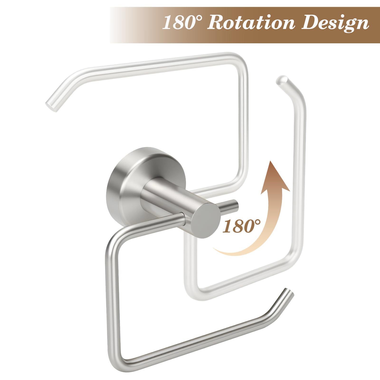 Brushed Silver Toilet Paper Holder, Stainless Steel Toilet Roll Holder Wall Mounted with Drill Installation, Fingerprint-Resistant & Rustproof Bathroom Tissue Holder — Amazon image 2