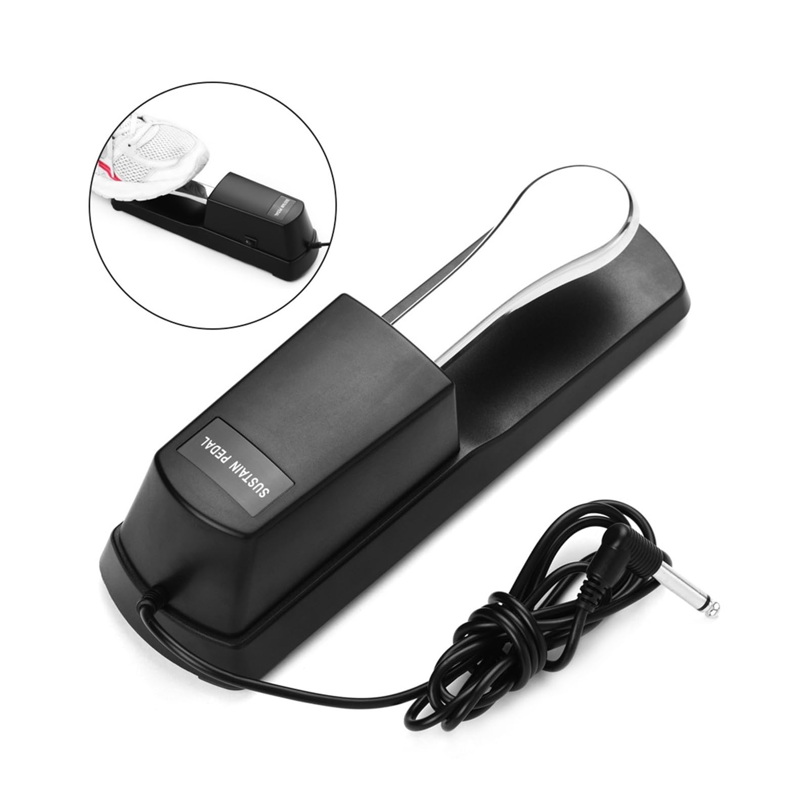 Pedal de sostenido for piano de 6,35 mm, compatible con Yamaha