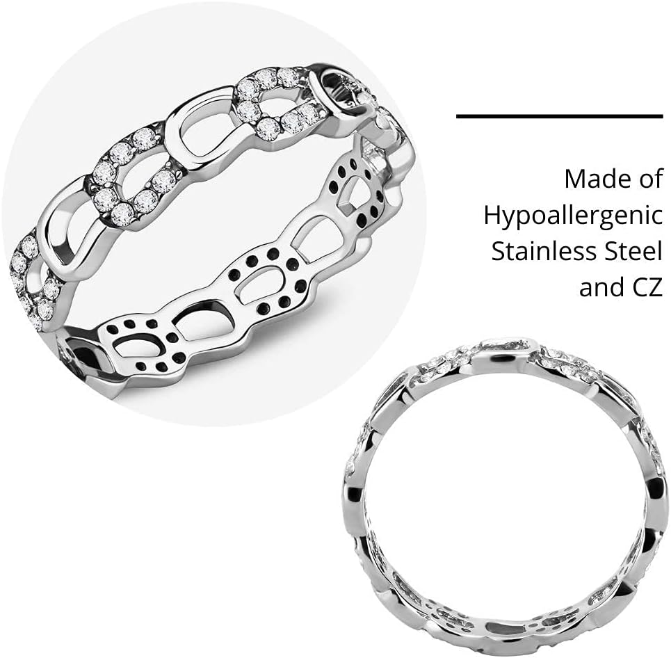 Women's Horseshoe Hoove Horse Equestrian Riding Band with Crystal Details Symbolic Novelty Fashion Hypoallergenic Stainless Steel Statement Ring