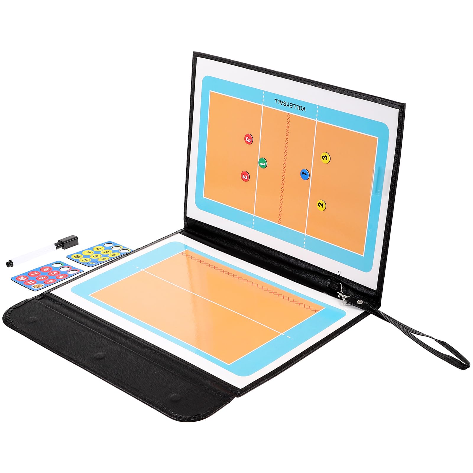 Tablero Táctico de Voleibol, Pizarra de Entrenamiento Ligera de Hierro | Impresión Clara y Diseño Multifunción, Formato Pieza, Color Caqui, para Partidos y Análisis Táctico