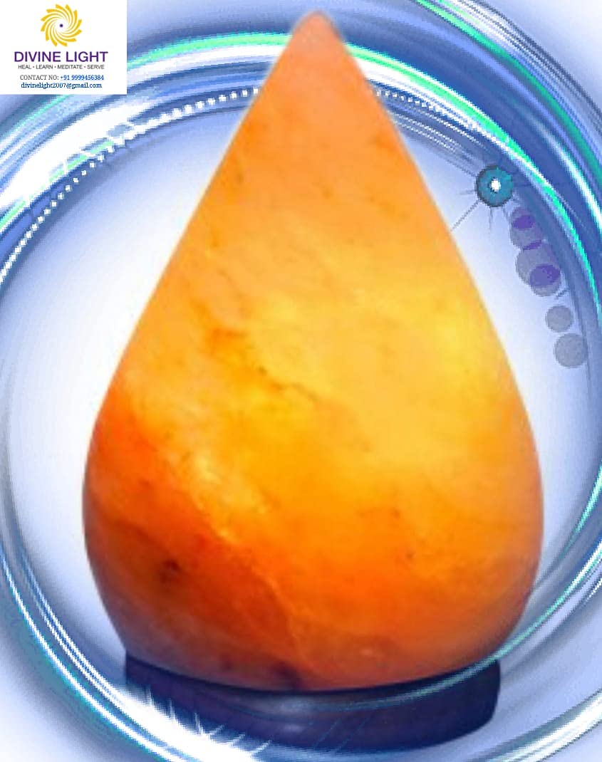 Divine Light * Tear RAIN Dew Drop & Bud * Himalayan Pink Rock Salt LAMP, Crystal LAMP, for Positive Energy, Healing, FENG Shui, VAASTU & Home Decor ( Tear RAIN Dew Drop & Bud )