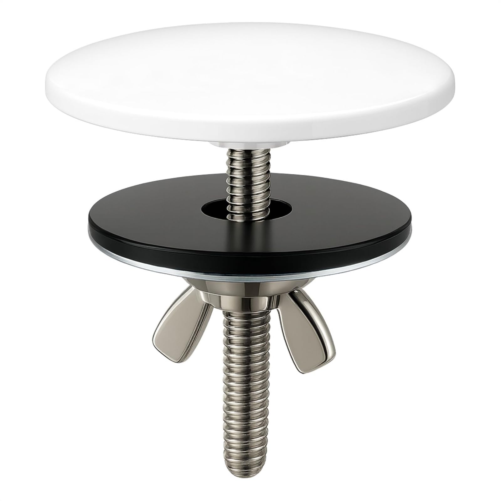 Sink Hole Cover, Sink Overflow Cap, Solid Brass Kitchen Sink Cover, Sink Blanking Cap, for Sink and Bath Overflow Cover, Sink Cover (White)