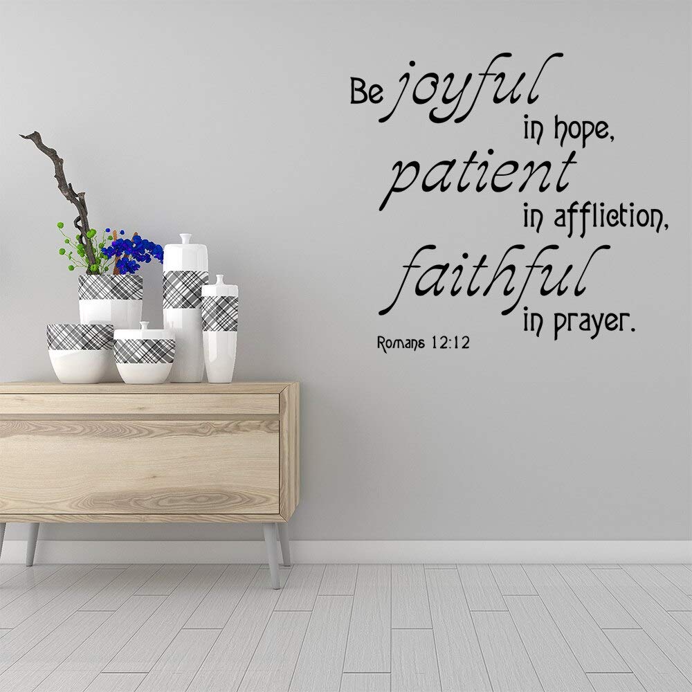 Gadgets Wrap Joyful Patient Faithful Wall Sticker Removable Self Adhesive Watercolour for Kids Room Living Room