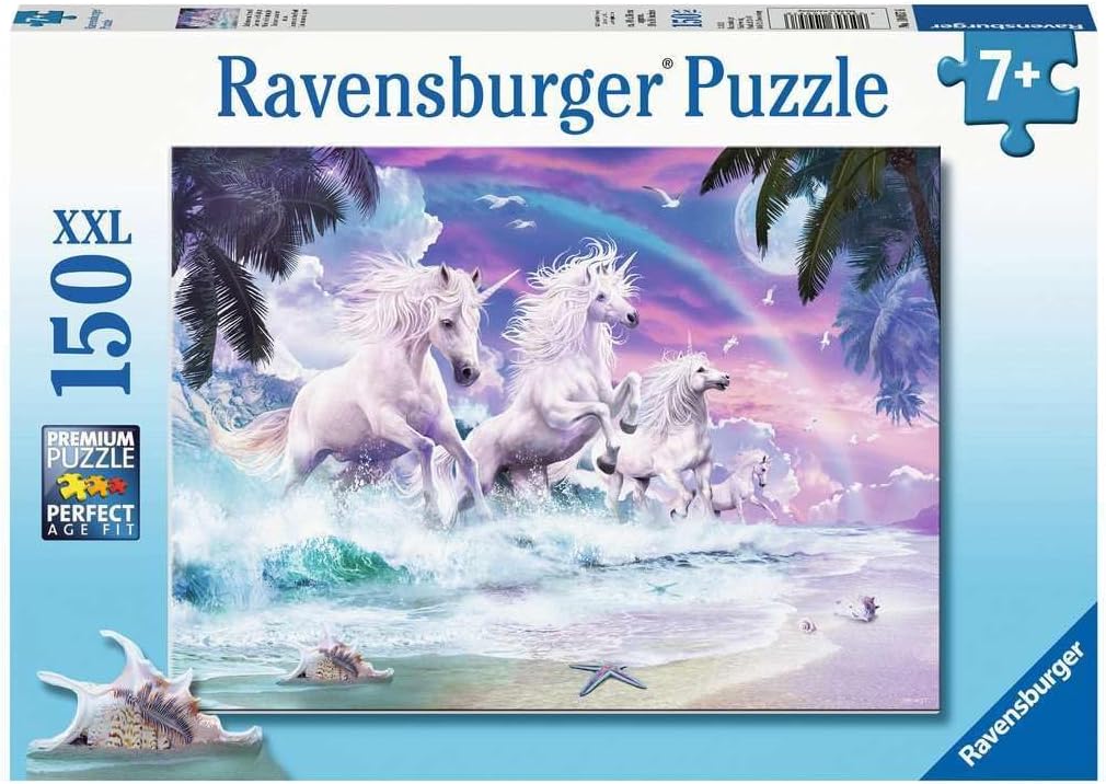 Ravensburger 10057 Unicorn Beach, 150 Piece Puzzle for Kids, Every Piece is Unique, Pieces Fit Together Perfectly