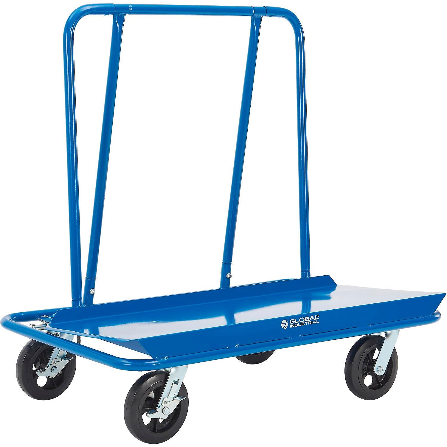 Sheet Rock & Drywall Cart with 8" Rubber Casters by Global Industrial – Alloy Steel, Blue, Model 800542