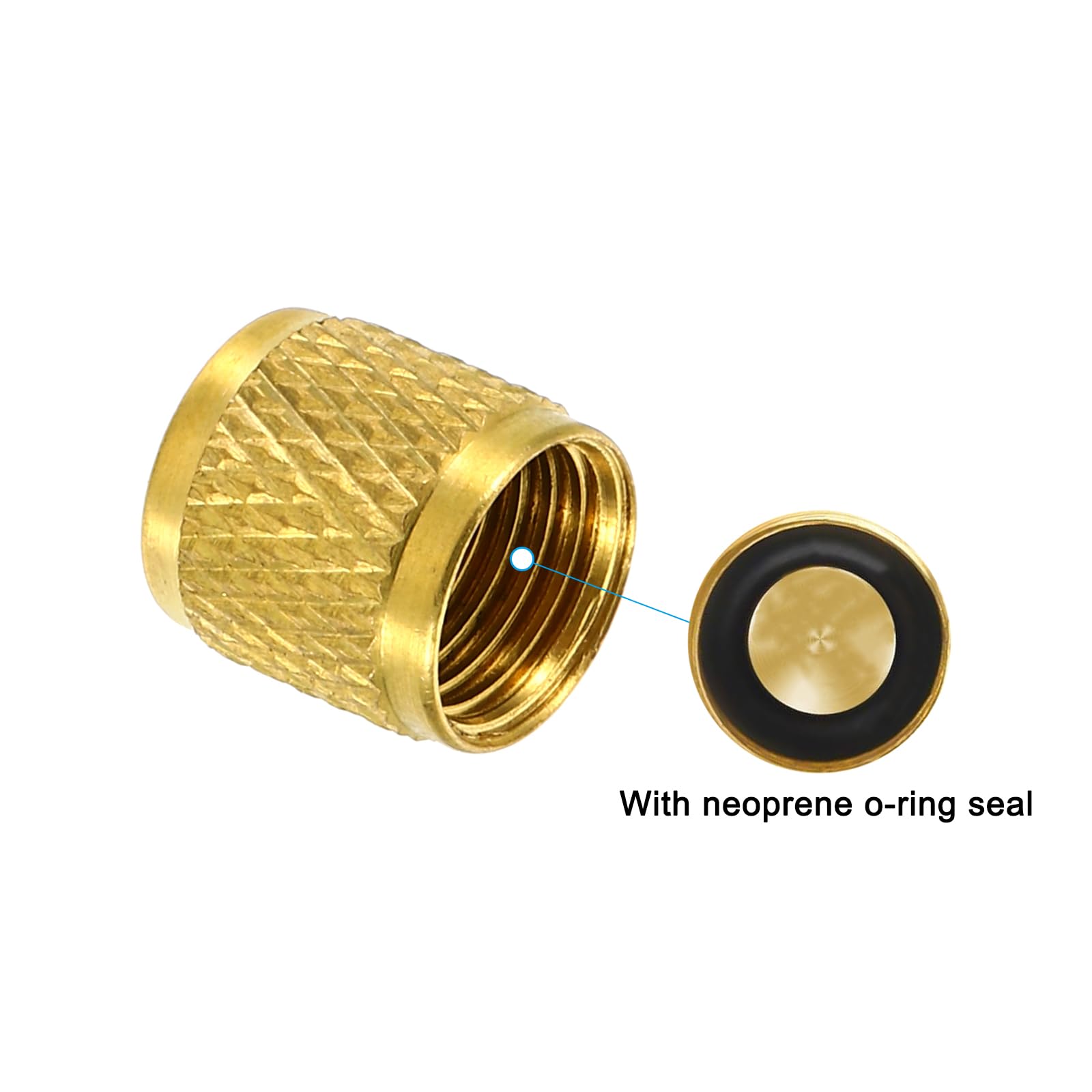 You.S Aluminum Grenade-Style Gold Valve Caps – Set Of 2, Fits Passenger Cars & Trucks