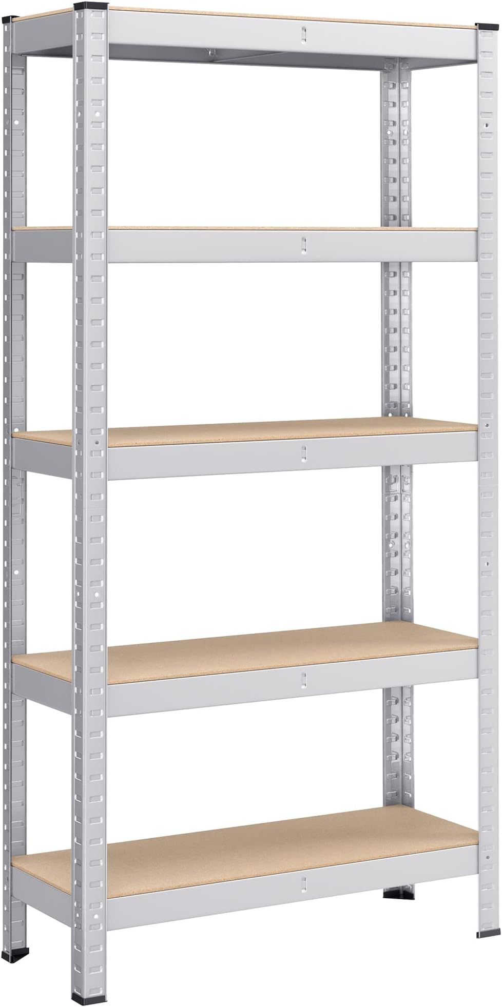 ANSIMIDA Heavy Duty 5 Tier Garage Shelving Units Metal Storage Shelves Shed Utility Rack,150cm x