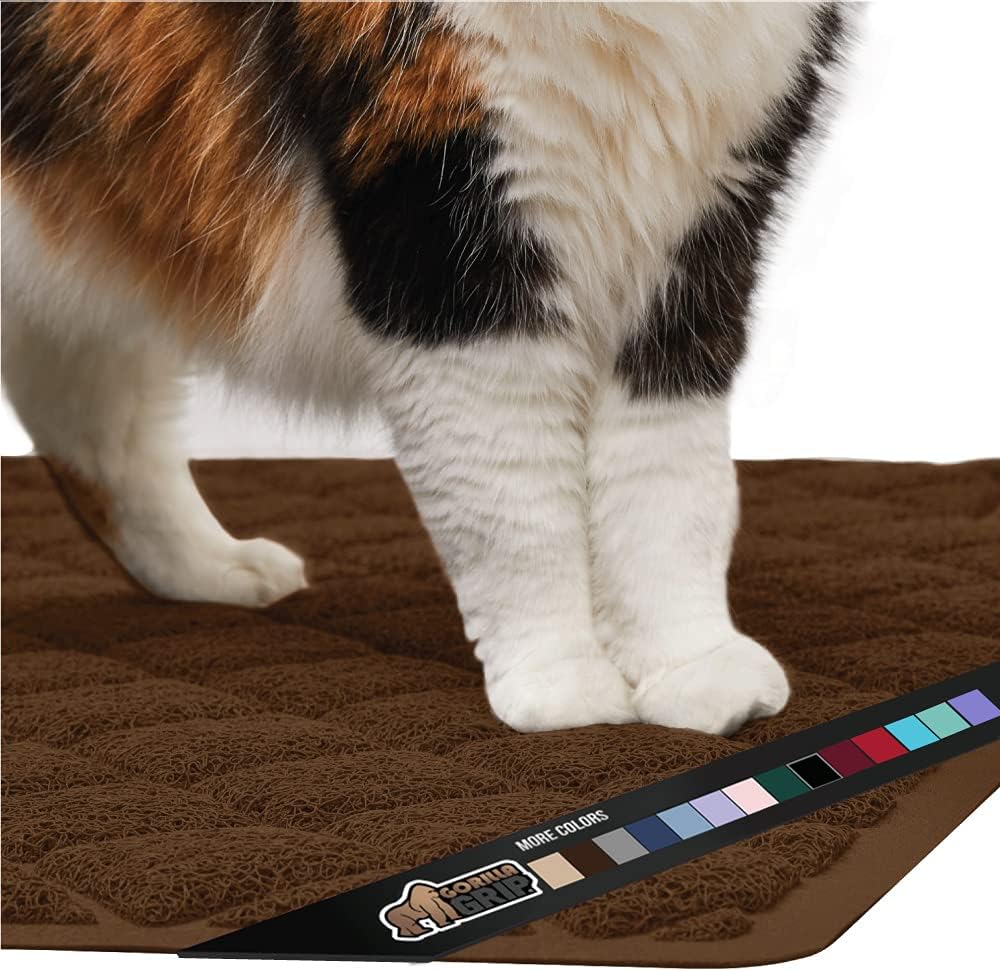Gorilla Grip Thick Cat Litter Trapping Mat, 47x35, Less