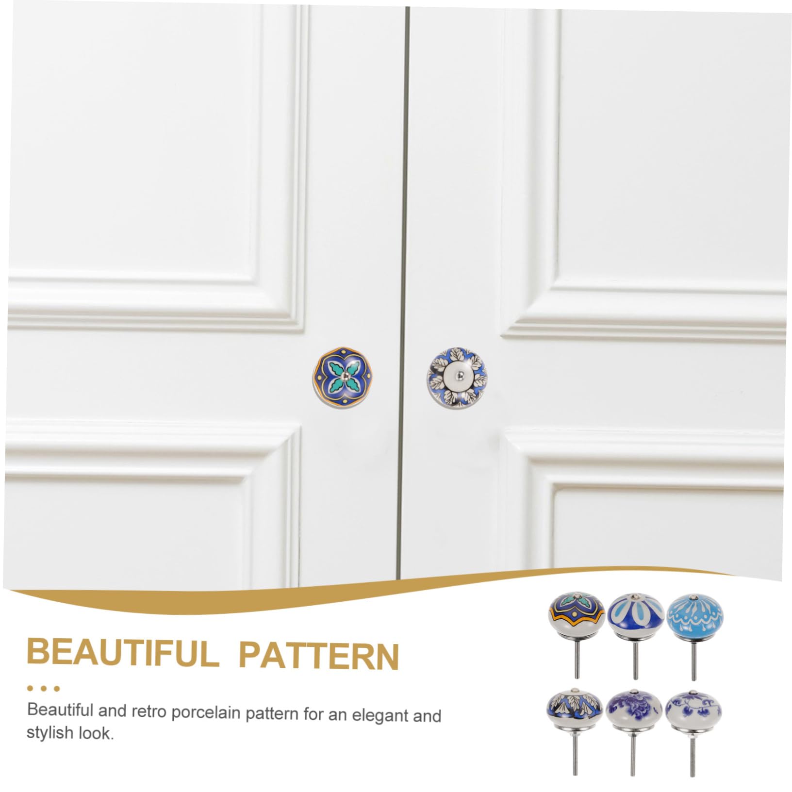 Hemobllo 6pezzi Manopole Per Cassetto Ceramica Decorativa Design Per Armadietti e Mobili Facili Da Installare e Resistenti All Usura Aggiungono Alla Cucina