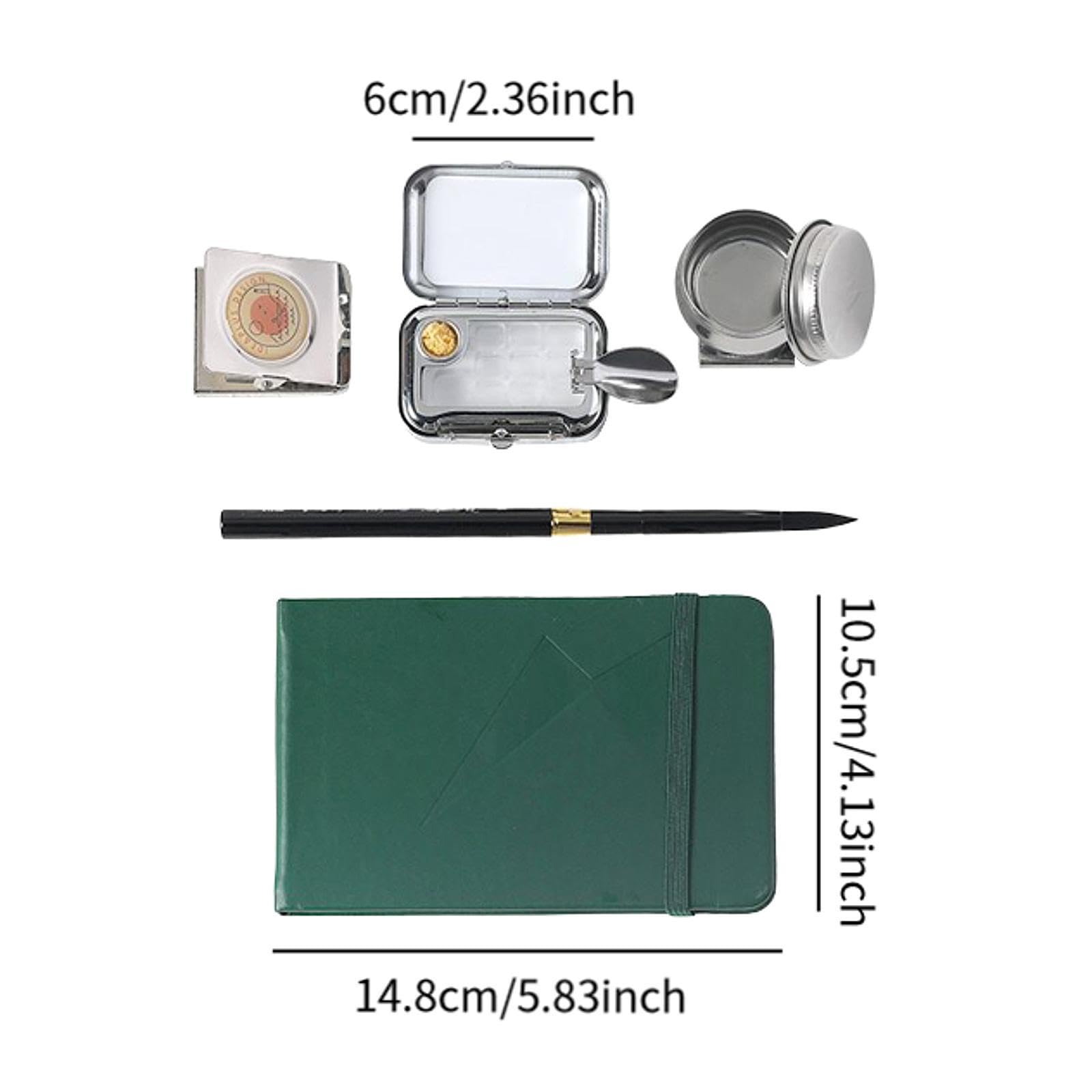 Palette Aquarelle Peinture Coffret Métal Palette Vide Livre Aquarelle Accessoire Transportable pour de Peinture Carnet