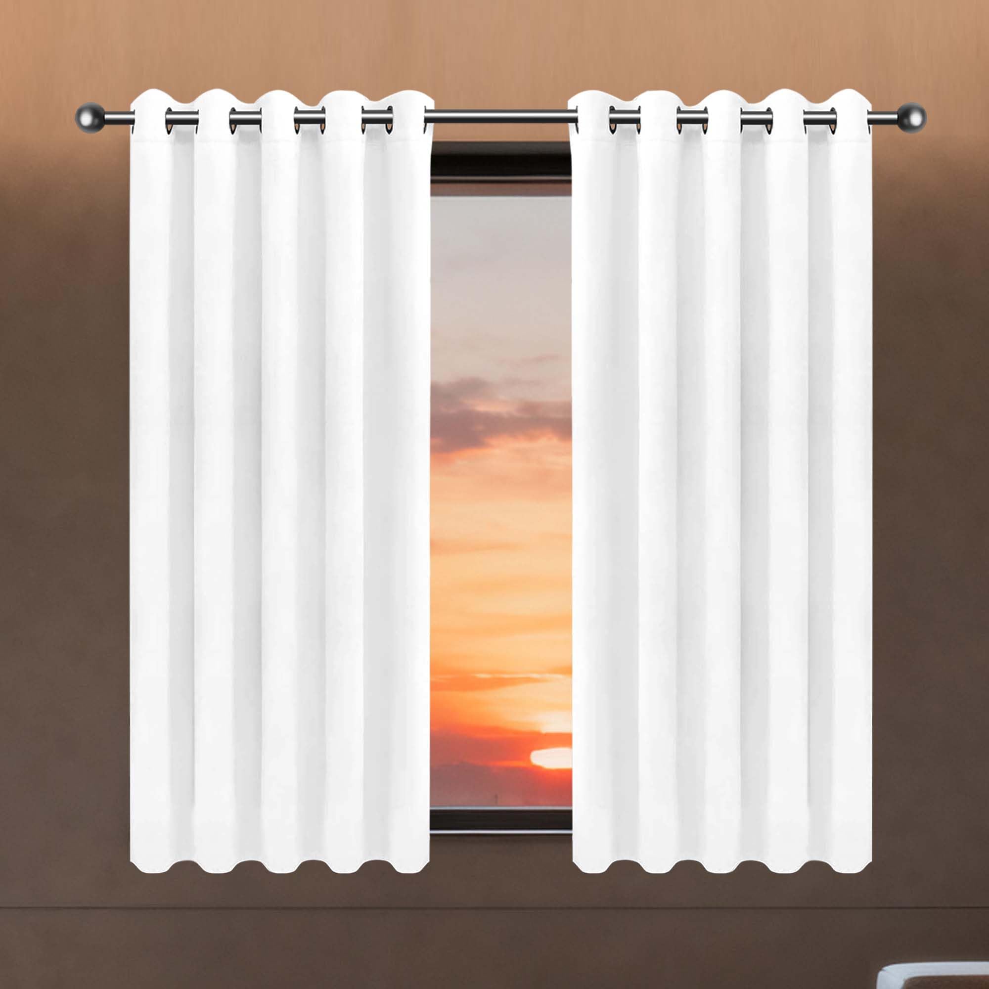 Rideaux anti chaleur occultants blancs 200 x 180 cm contre la canicule