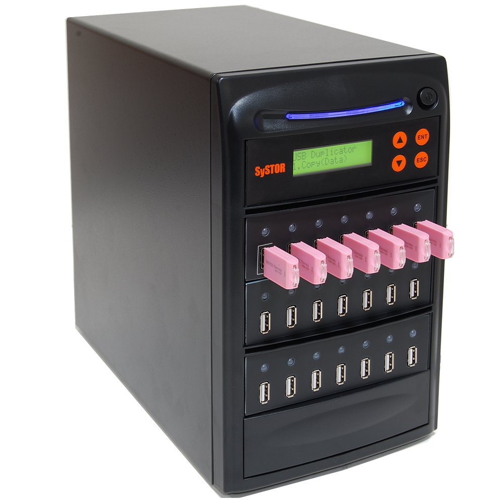 Systor 1 to 20 USB Duplicator & Sanitizer 2GB/Min - Standalone Multiple Flash Memory Copier & Storag