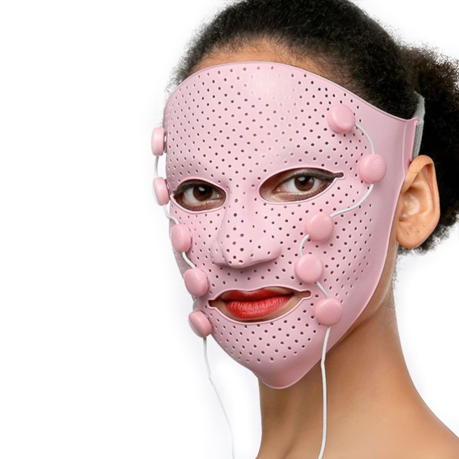 Dispositivo de belleza facial, masajeador de microvibración de alta frecuencia EMS Bio Wave con infusión magnética, apagado automático de 15 minutos, silicona agradable for la piel for contorno facial