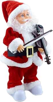 超アンティークバイオリンを奏でるサンタクロース ヴァイオリン弾きのサンタ 外箱付き | ブリキのおもちゃ＆アンティーク