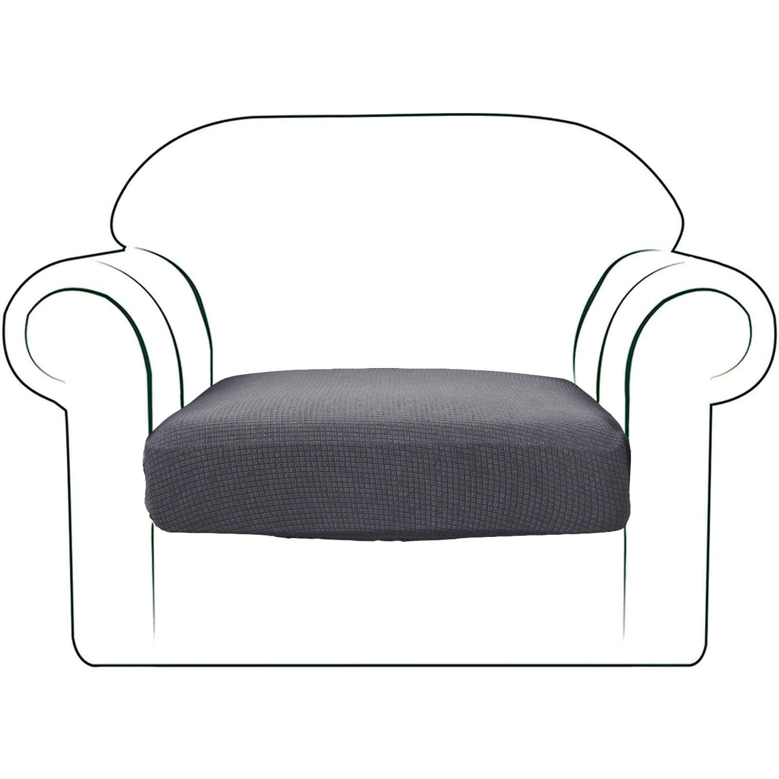 SIELUNO Waterproof Couch Cushion Covers, Stretch Washable Sofa Cushion Cover Loveseat Sofa Furniture Protector Slipcovers for Couch Seater Replacement in Living Room-New Gray-2 Seats