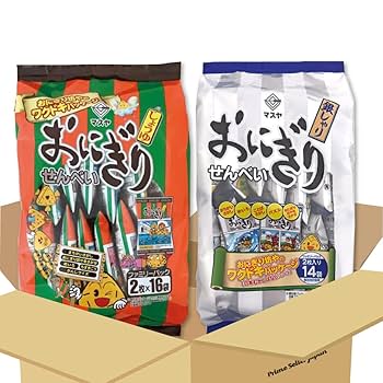 Amazon.co.jp: マスヤ おにぎりせんべい ファミリーパック 2枚入