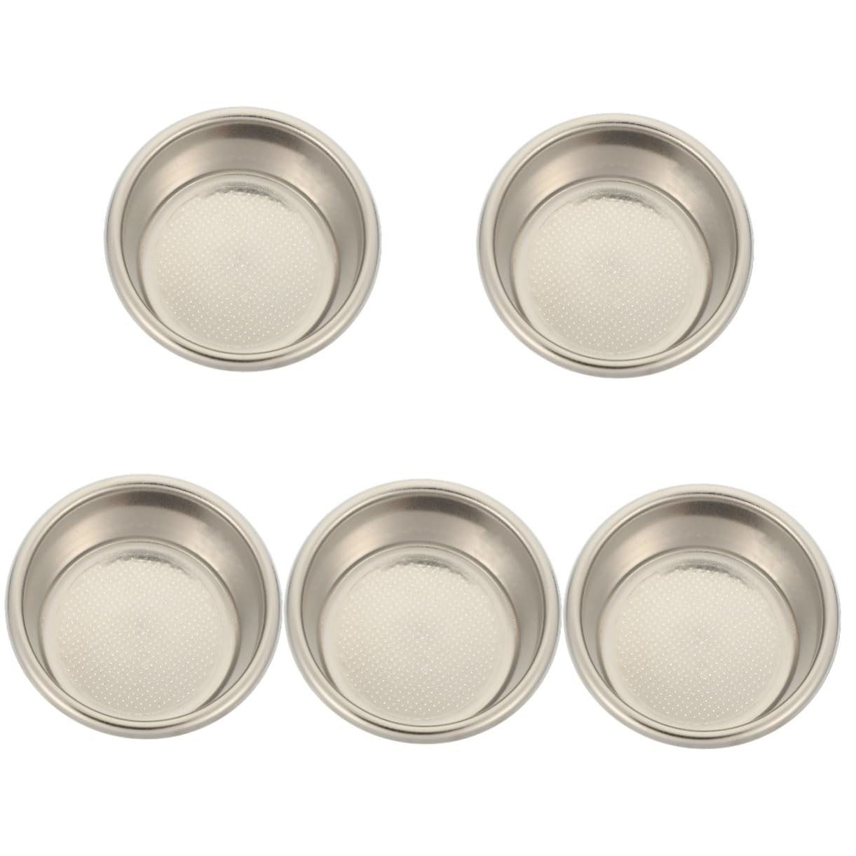 Housoutil 5piezas Filtro De Café Inoxidable Para Espresso Canasta De Café Reutilizable Para Cafeteras Accesorio Práctico y Ecológico y Uso Diario