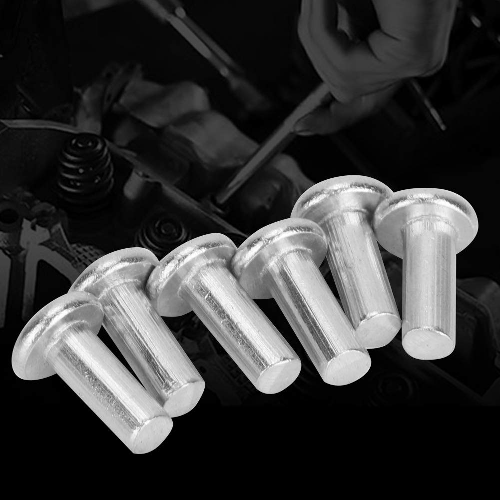 100pcs GB867 M4 Rivetti in alluminio a testa piatta Rivetto solido(M4*12)