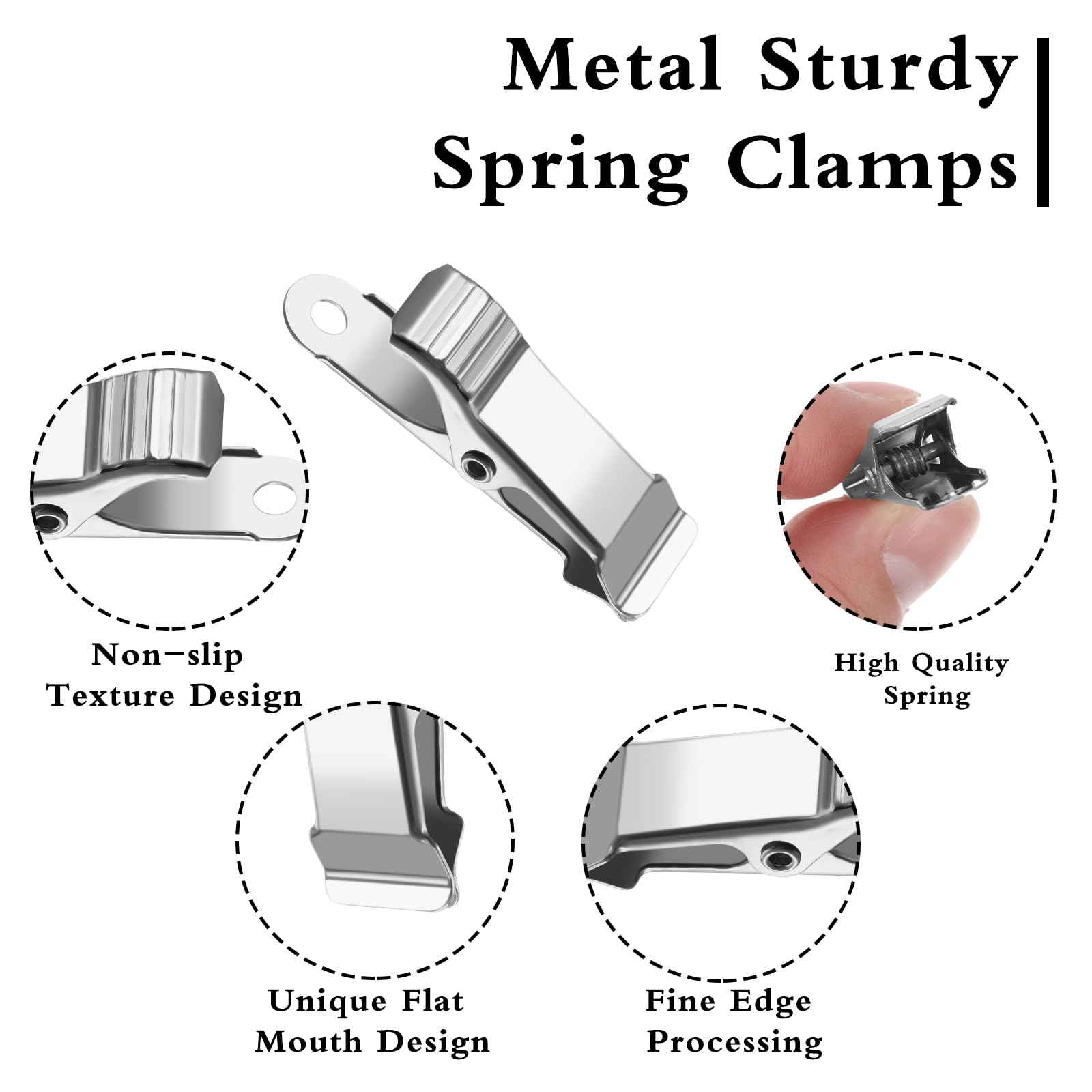 CLDURHGE Metall Klemmen 30er Set - Federklemmen Für Haushalt & Basteln