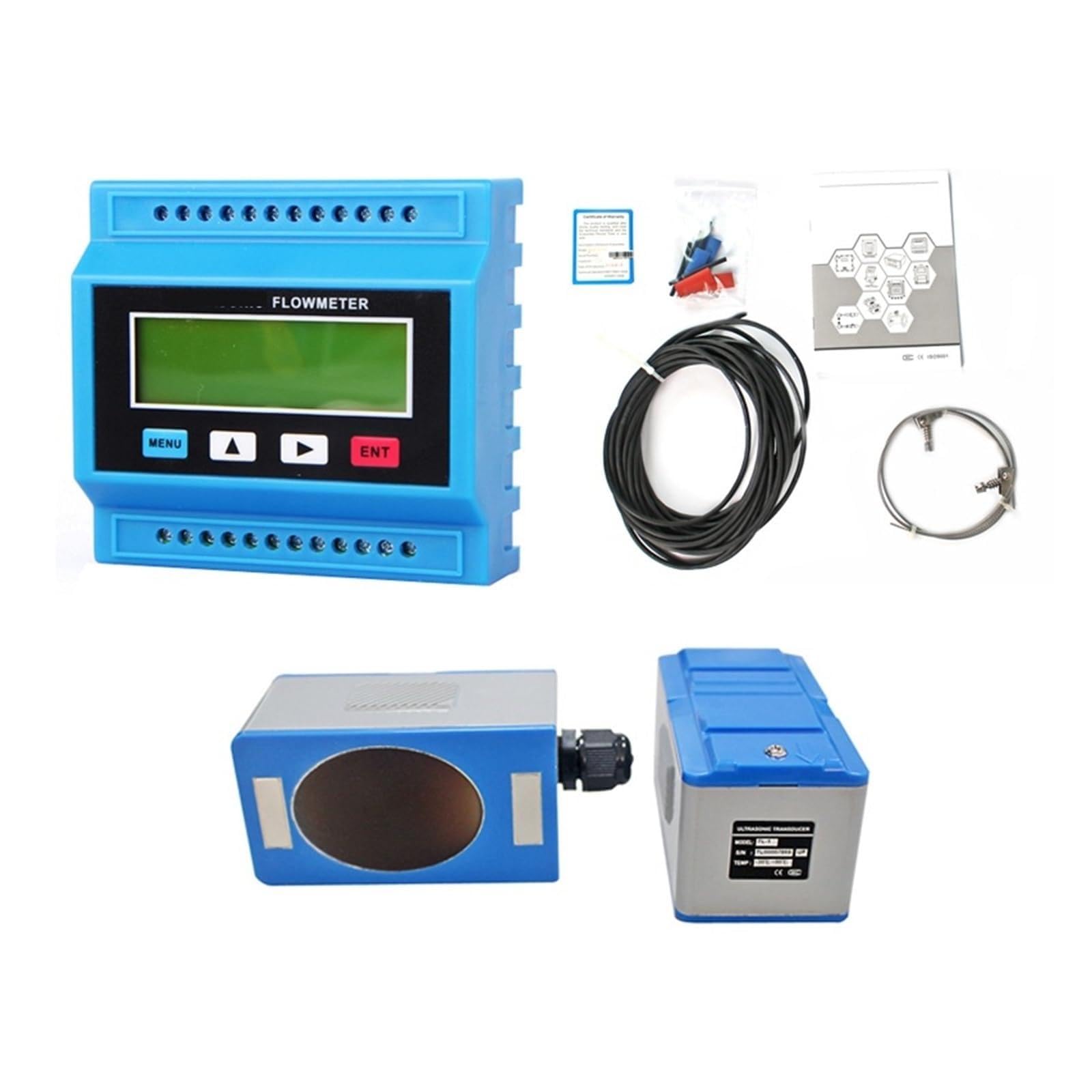 HHB18I TUF2000M modular flowmeter external clamp type pipeline type volumetric flowmeter(Host plus TL-1)