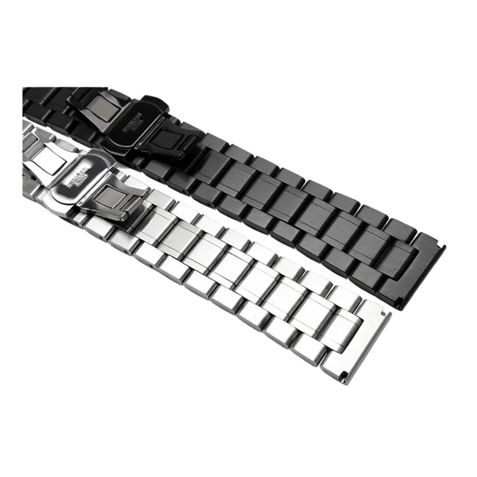 HuanJ Bracelets De Montre 14 16 17 18 19 Mm 20 21 Mm 22 Mm 23 24 26 Mm Bracelet De Montre De Rechange En Acier Inoxydable À 5 Maillons Avec Boucle Papillon