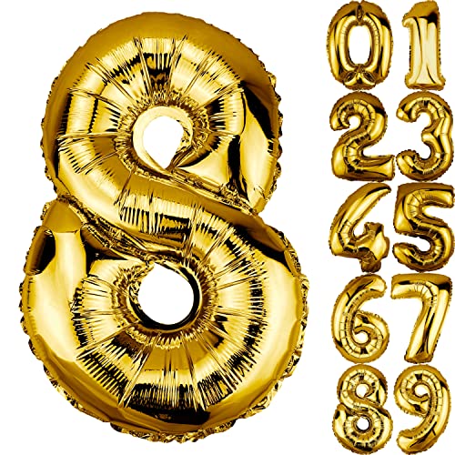 DekoRex® Foil - Globo de cumpleaños para aire (40 cm, dorado), color oro