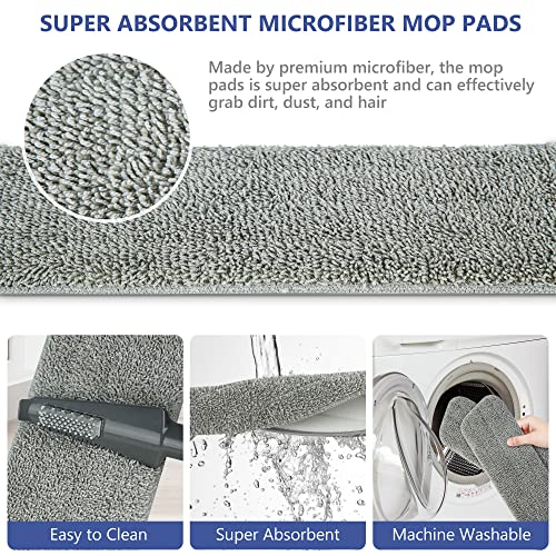 Spray Mop for Cleaning Floors, HOMTOYOU Microfiber Floor Mop Dry Wet Mop with 2 Refillable Bottles and 4 Washable Pads 360° Rotatable Cleaning Mop for Home Kitchen Hardwood Laminate Wood Tiles - Image 6
