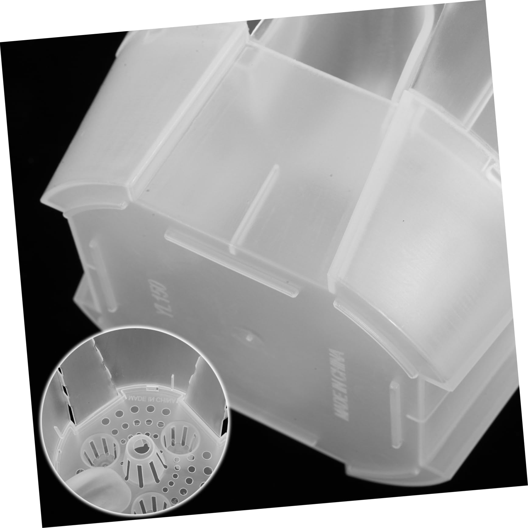 HEMOTON 6 Pièces Pots de Fleurs Transparent avec Drainage Auto Régulant Pots Plastique Clair pour Plantes Intérieur pour Orchidées et Autres Plantes Design Respirant et Portable