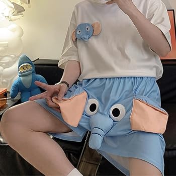 Lustige Boxershorts Herren Mit Elefanten Motiv - Weiche Schlafhose Unisex