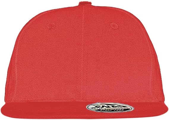 Result Unisex Core Bronx Original Flat Peak Snapback Solid Colour Cap (One Size) (White)
