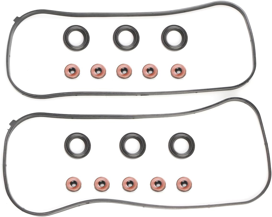 AUCERAMIC Valve Cover Gasket Set with Spark Plug Tube Seals for 3.0L/3.5L Honda/Acura Engines