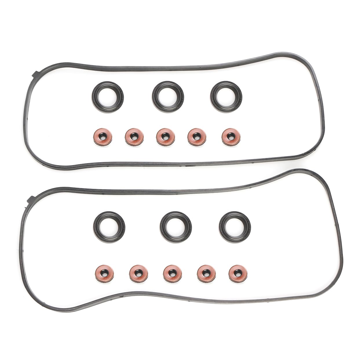 AUCERAMIC VS50607R Engine Valve Cover Gasket Set Compatible with 2003-2009 Honda Accord Odyssey Pilot Ridgeline 2003-2008 Acura Tl Mdx Rl 2004-2007