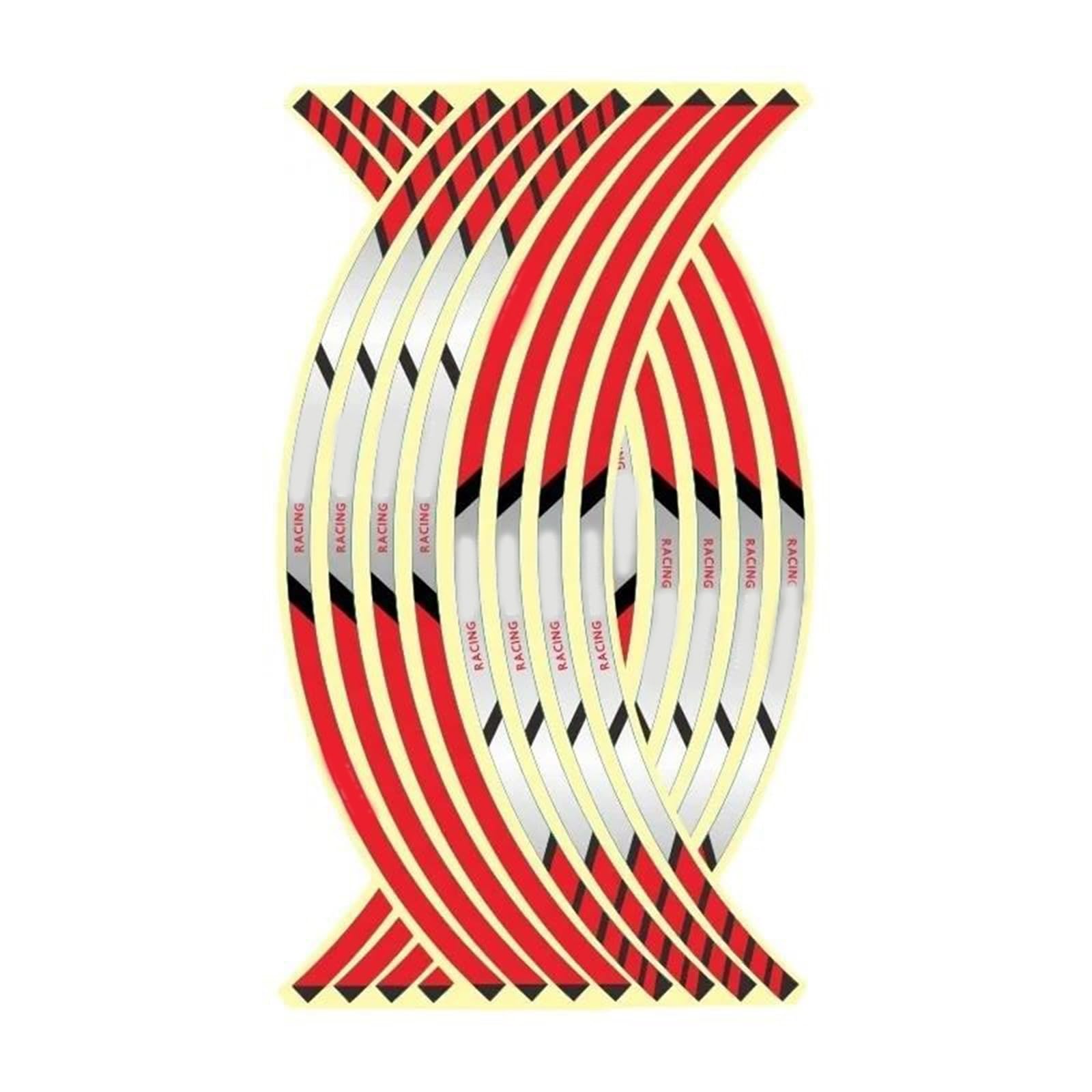 Sticker Part for R17 and R18 Inch Universal Motorcycle Reflective Waterproof Wheel Decorative Accessories Hub Sticker
