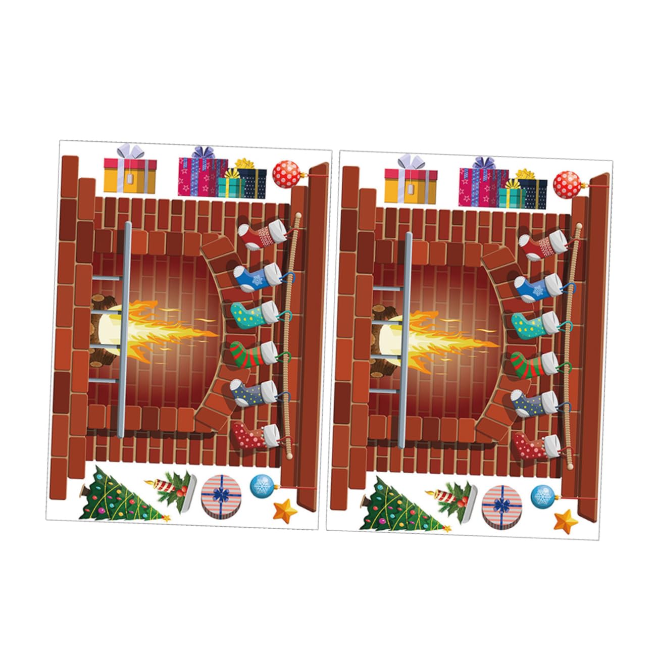 Cabilock 10 Set Adesivi Murali Decorativi Per La Stanza Del Adesivi Murali Per Le Vacanze Di Natale Ornamenti Adesivi Dei Cartoni Animati Luci Esterne Luci Delle Fate Decorazioni