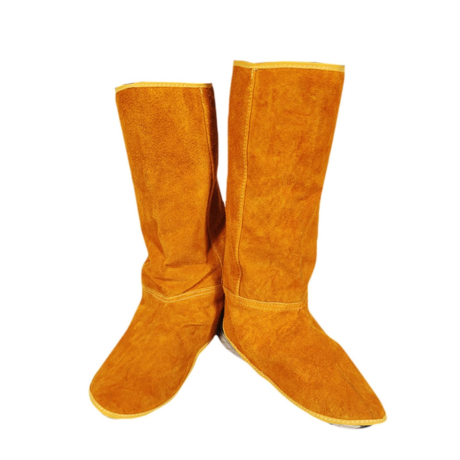Welding Supplies Flame Heat Abrasion Flame Resistant Foot Leather Flame Retardant Welding Spats Safety Protection Work Welder Tools Safety Boot