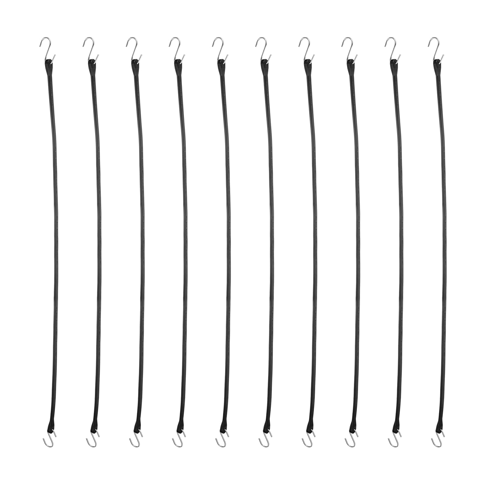 PATIKIL PATIKIL 41" Cuerdas Elásticas De Goma con Ganchos 130LBS De Goma 10 Pcs|Carga Correas De Amarre Resistente para Exteriores EPDM para Fijar Lonas Cargas Motocicletas Camiones
