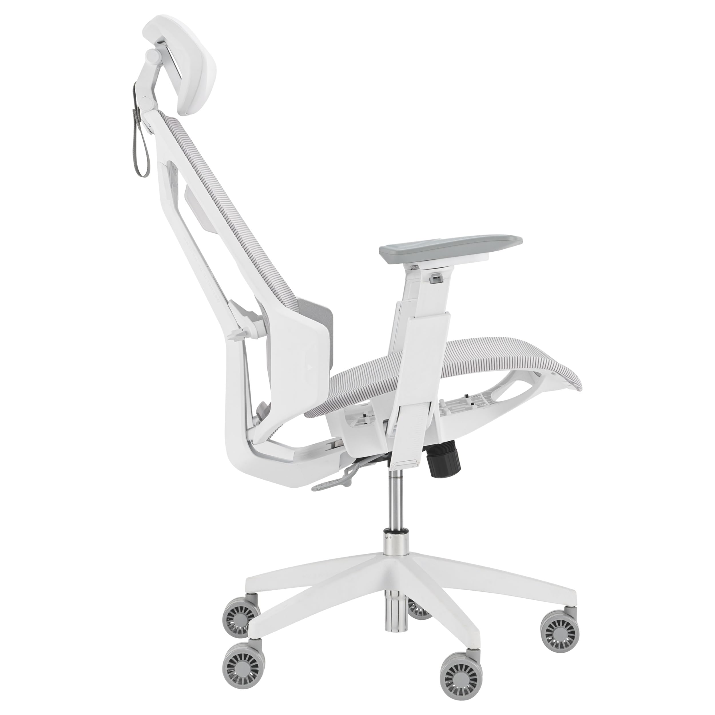 ASUS ROG Destrier Core Silla Gaming ergonómica, reposacabezas 2D, Soporte Lumbar, reposabrazos 3D para Gaming móvil, Profundidad y Altura Ajustables, reclinación en 3 Posiciones, Blanco Lunar