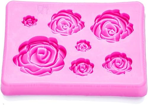 Miniatura 2 de Moldes de silicona con diseño de flores de rosas, moldes para tartas de boda, herramientas de decoración de tartas de azúcar, 2 uds