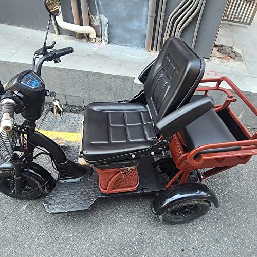 Universal Forklift Seat With Adjustable Back, Tractor Foldable Replacement Seat With Armrests For Excavator Skid Loader, 16.9X15.75In Skid Seat (Color : Black, Size : 47X50X50Cm) #TOP5