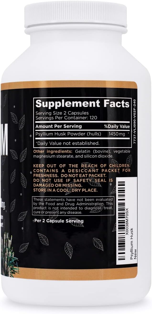 Buy YouFit Nutrition PSYLLIUM Husk Capsules Premium Psyllium Fiber