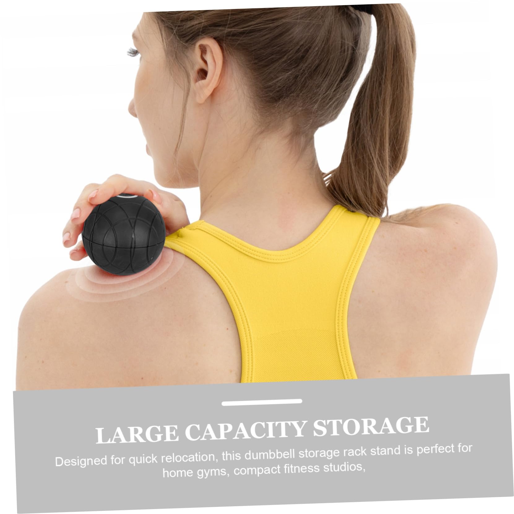 VILLCASE Bola de Masaje Vibratoria Eléctrica 3D de ABS, para Liberación Puntos, Pies y Brazos, Yoga Fitness