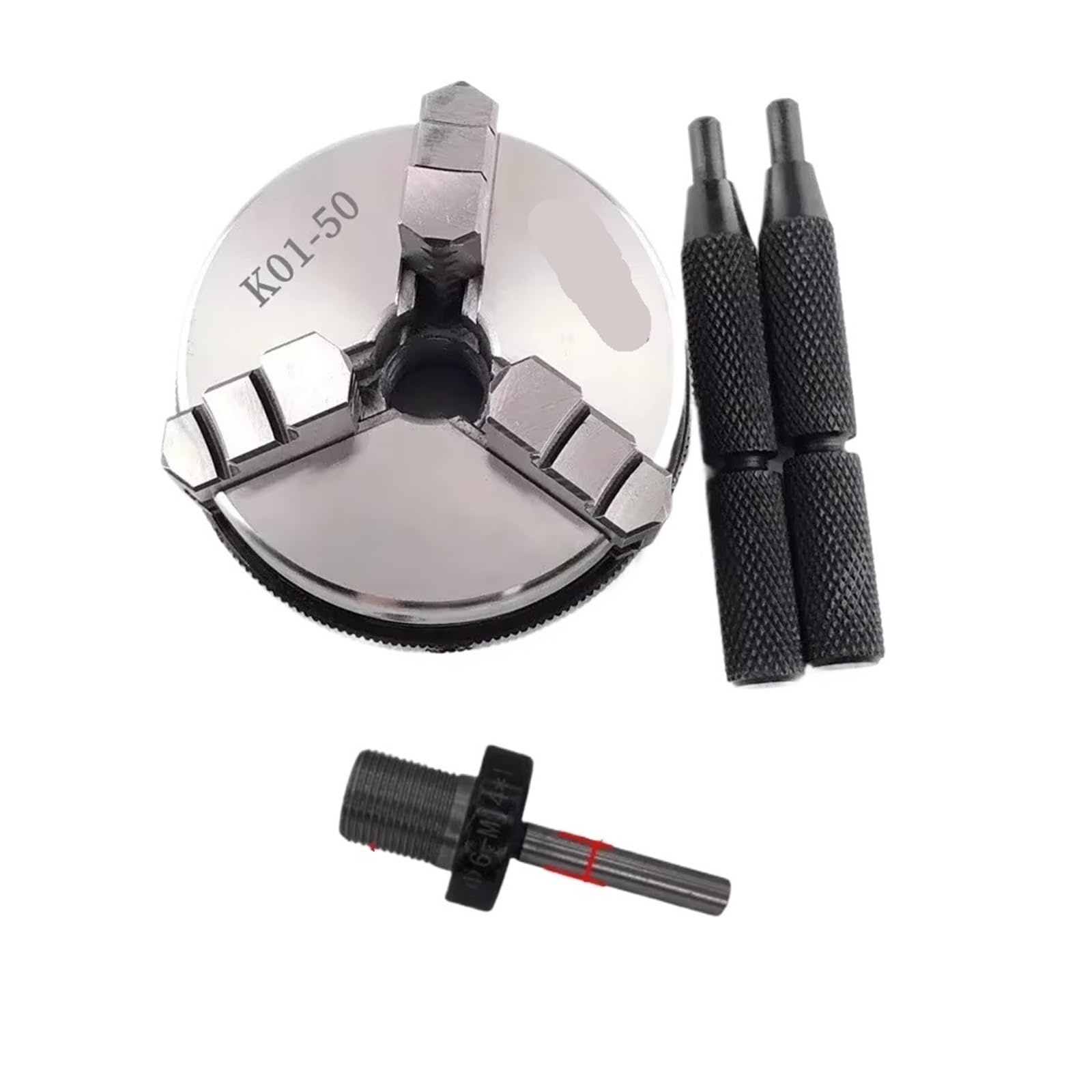 Iklaaqetbxps K01-50 And 10Mm K01-50 Hand-Tightened 3-Jaw Self-Centering Precision Lathe Chuck