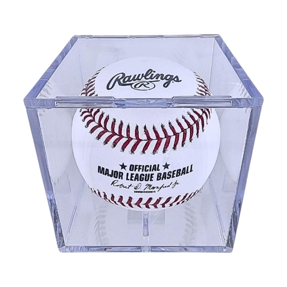 READ FULL POST) LuxRound Baseball Display Case with LED Light Up Clear