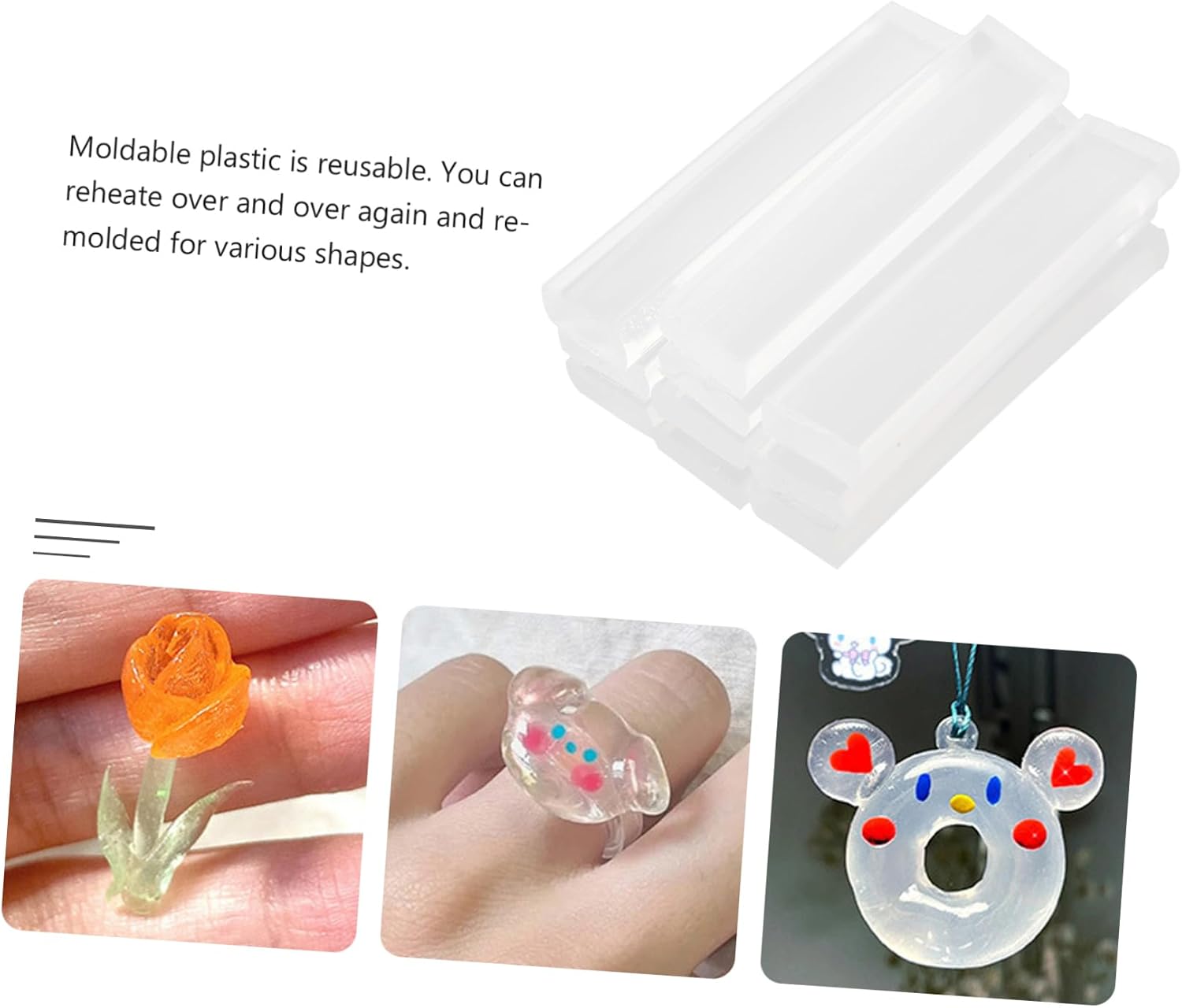 ERINGOGO 3pcs 1 Remoldable Thermoplastic Pellets DIY Craft Molding Tool Pellets for Sculpture