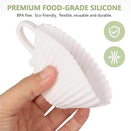 Miniatura 4 de 12 forros de silicona para cupcakes para hornear, tazas reutilizables para hornear muffins, tazas de silicona aptas para horno, forros para cupcakes