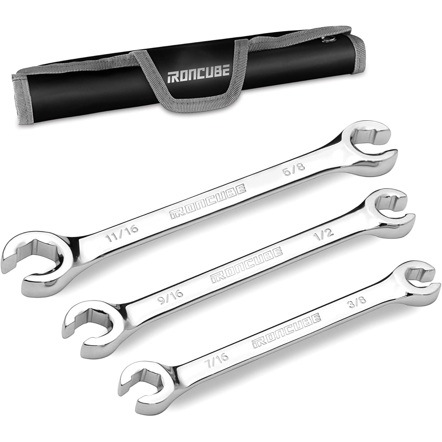 Jeu De 3 Clés à écrous évasés SAE, 3/8" X 7/16", 1/2" X 9/16