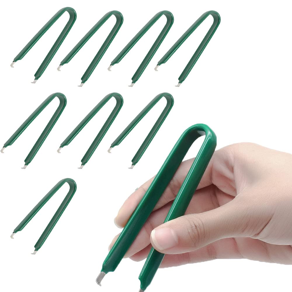 IC Puller Chip Extractor Antistatic Clip Pliers with Insulated Grip for Mechanical Removal Puller Tools Green 8Pcs